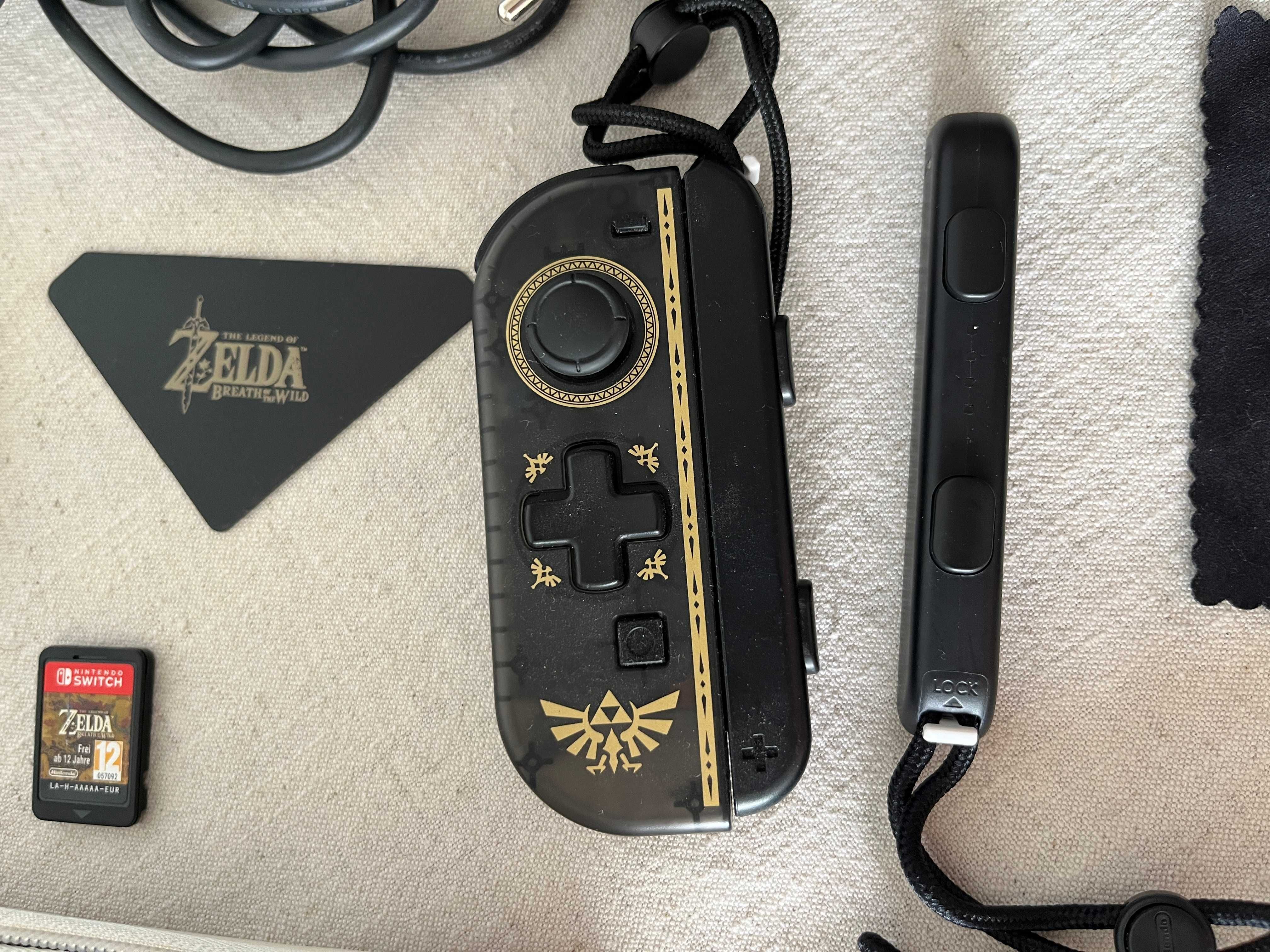 Nintendo Switch OLED + GRA Zelda edition Joycon zasilacz Neogrip