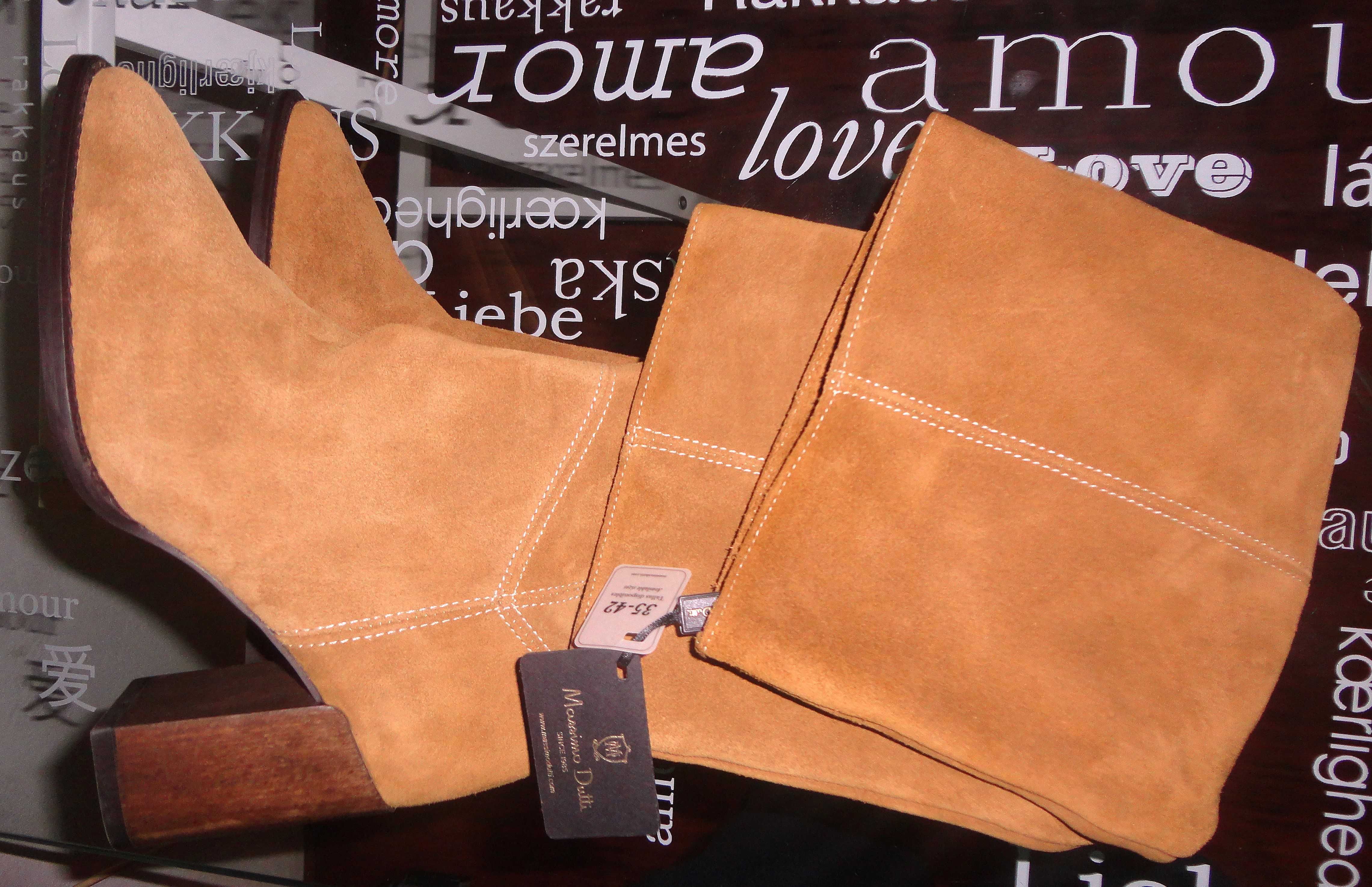Botas cano alto camel Massimo Dutti