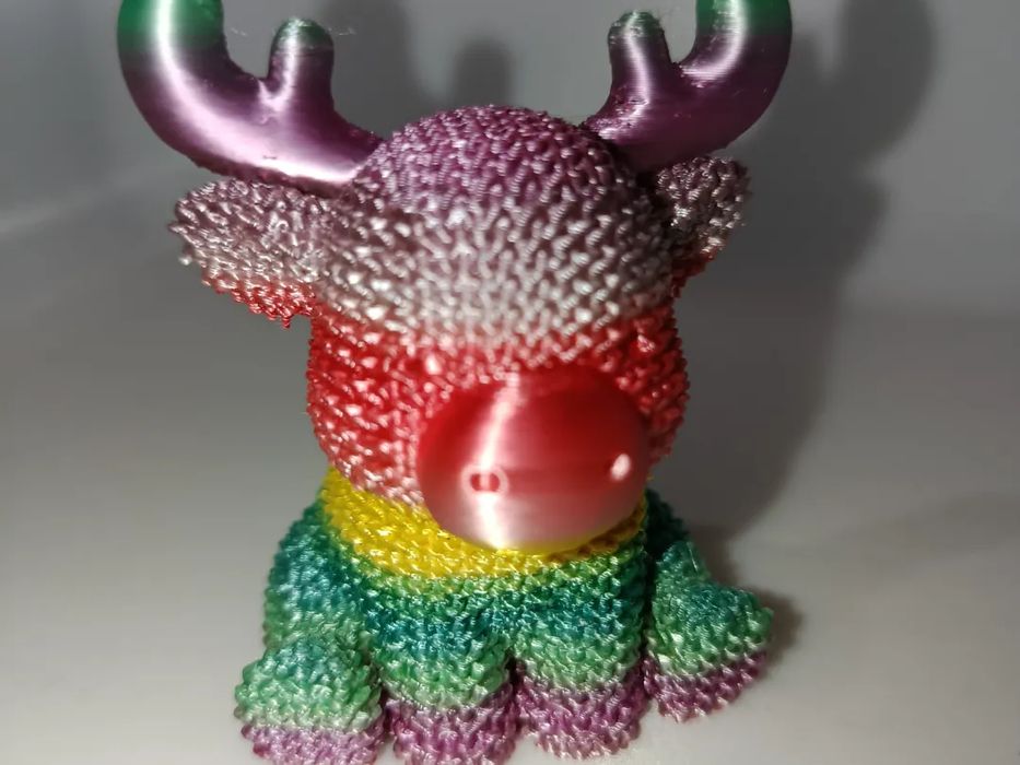 Boi de Pano Tricotado para Decoração