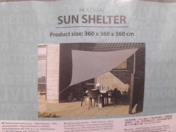 Parasol / osłona przeciwsłoneczna / materiał  - trójkąt - sun shelter
