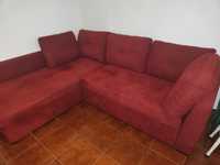 Sofá com chaise longue e cama 

Está como novo.