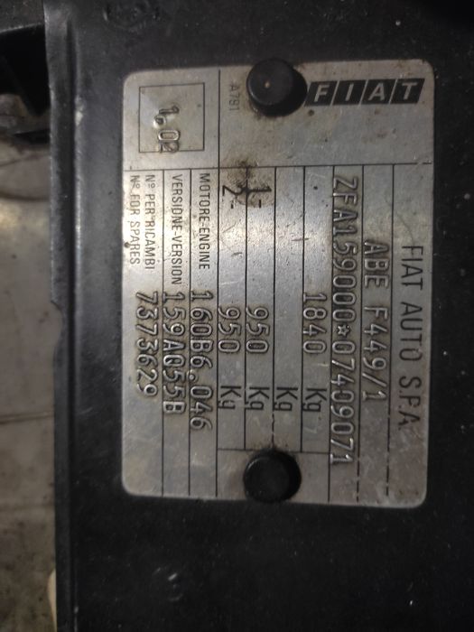 Двигатель Фиат темпра 1.9 тд