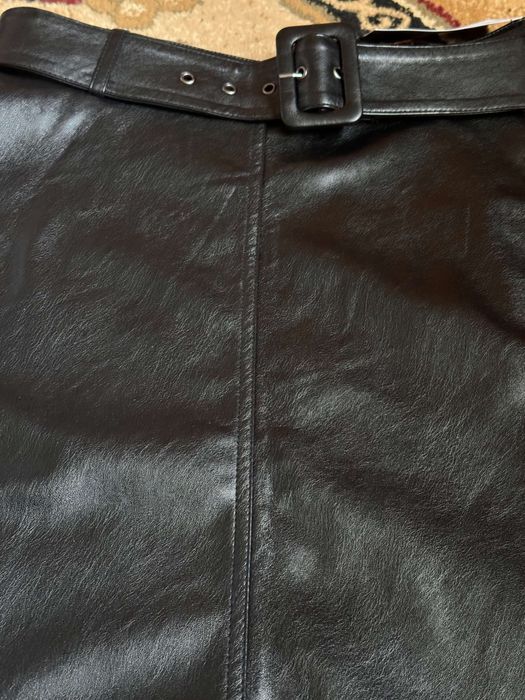 Спідниця міді экошкіра