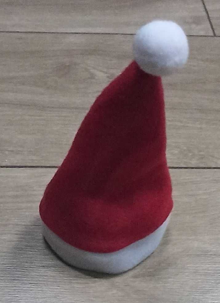 mini czapka Mikołaja lub czapeczka krasnala 17,5 cm