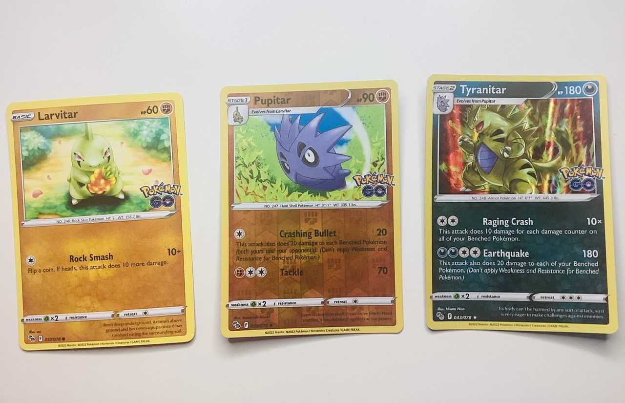 Cartas Pokemon Go Evoluções Charizard Tyranitar Treinadores e outros