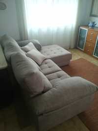 Sofá de sala com chaise longue