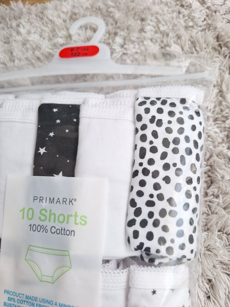 NNowy zestaw 10 par majtek Primark 122122