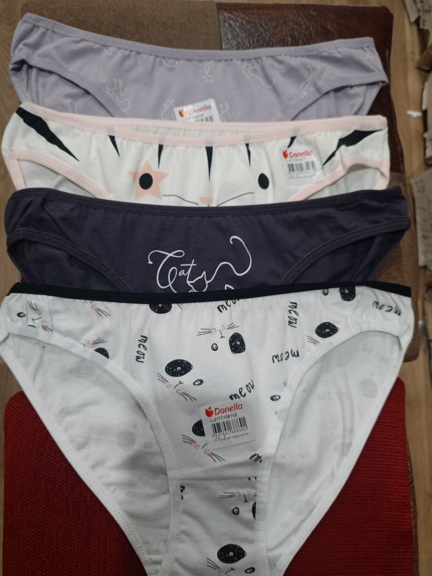 Трусики жіночі котонові з принтом, розмір М, L, XL, 2XL Donella