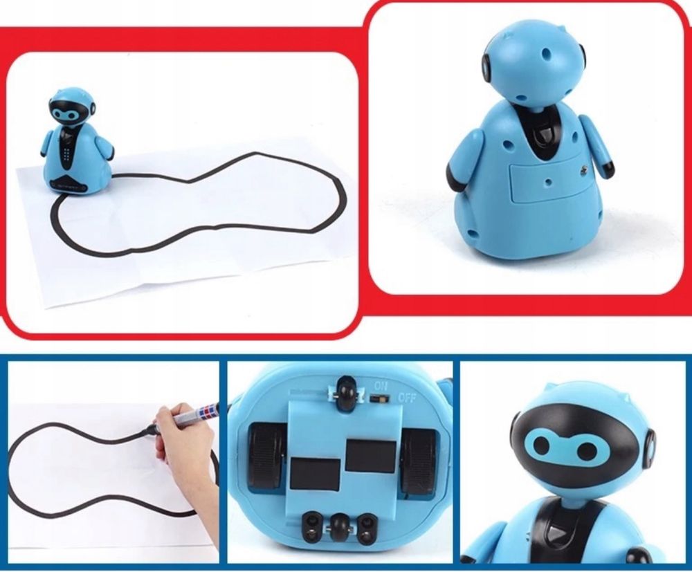 INTELIGENTNY ROBOT zabawka zdalnie sterowana PODĄŻA za MARKEREM dzieci