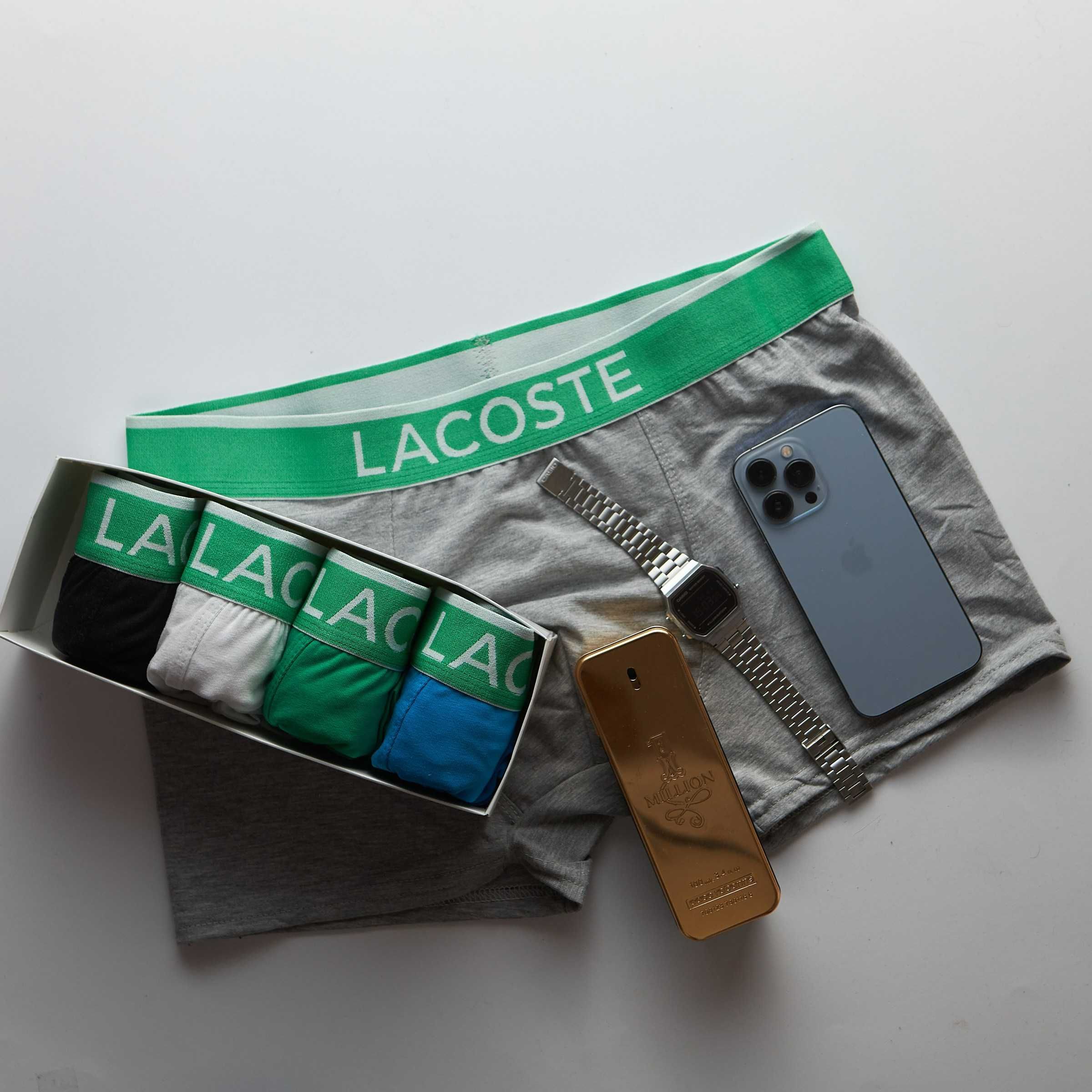 Чоловічі труси Lacoste у подарунковій упаковці 4 шт.U7