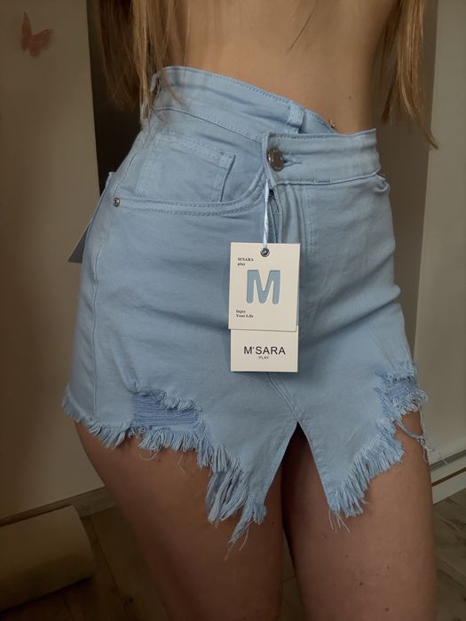 Spodniczko spodenki nowe z metka m.sara elastyczne r.S blekitne