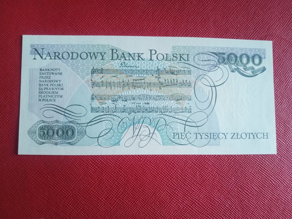 Chopin 5000 zł. 1982.Stan UNC.