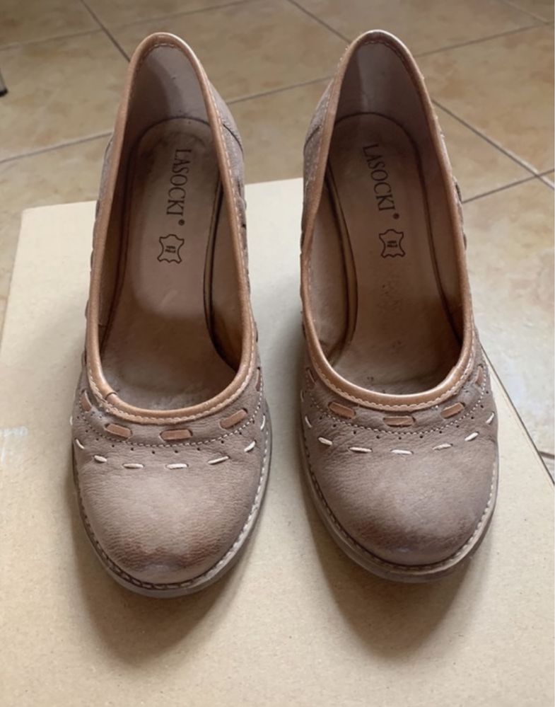 Buty czółenka Lasocki, skóra
