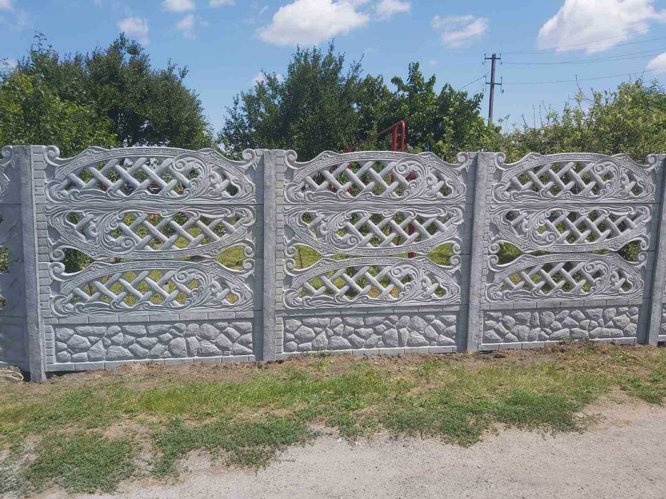 Еврозаборы  от производителя  КПВ-бетон. Установка. Покраска