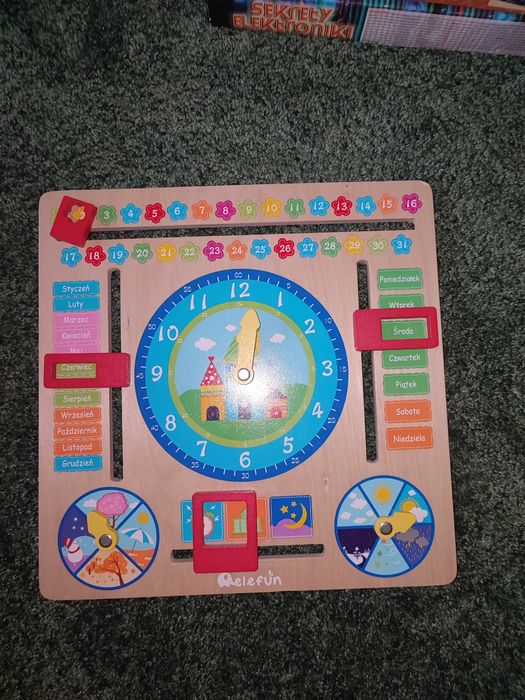 Kalendarz drewniana tablica edukacyjna