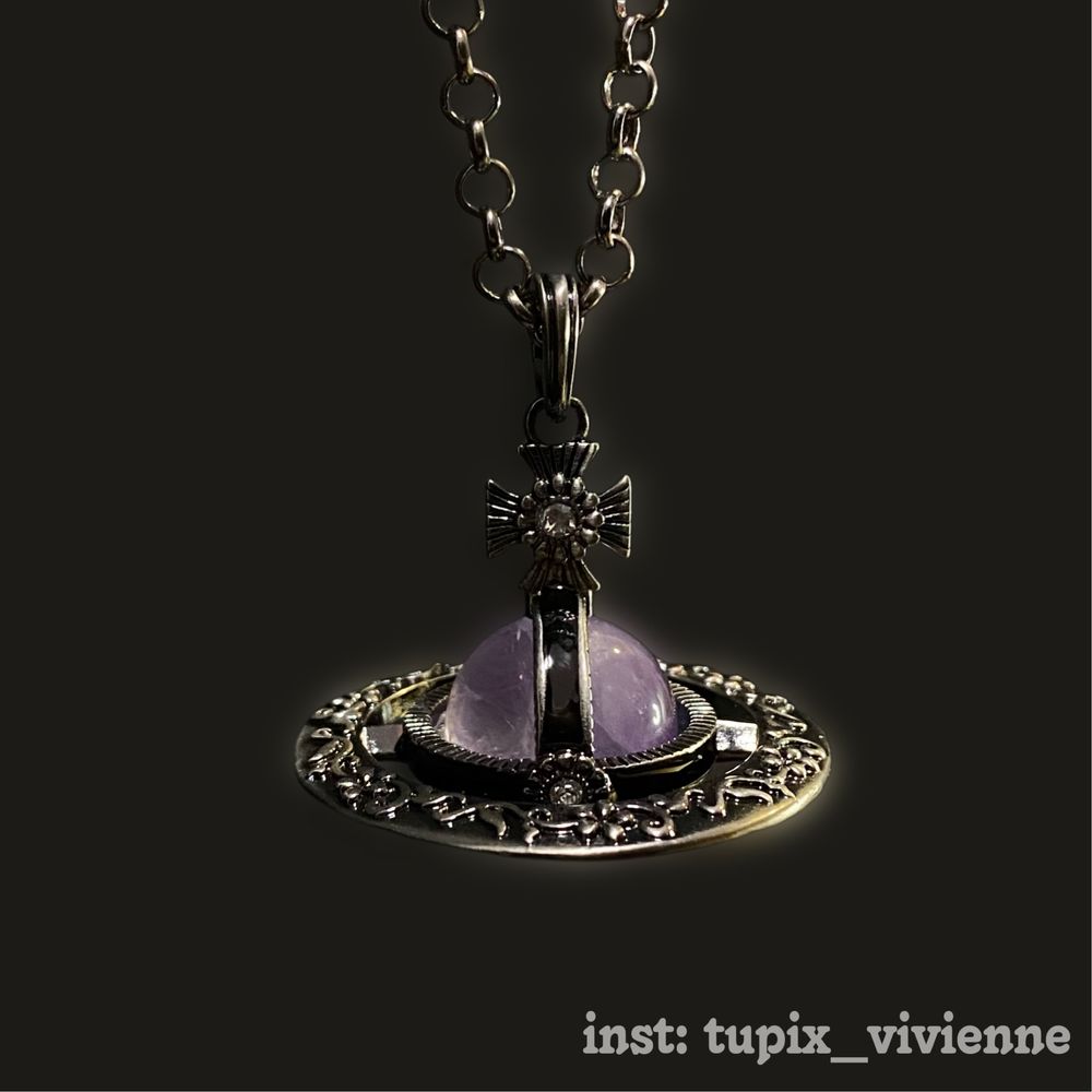 Vivienne westwood small purple orb, вивьен вествуд подвеска, кулон