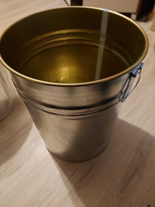 Beczka metalowa 35 L z pokrywką, wiadro, szczelna