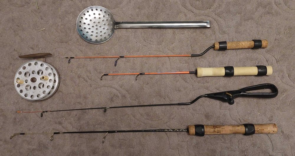 Wędki pod lodowe, mormyszki, błystki, stojaki, tanio!