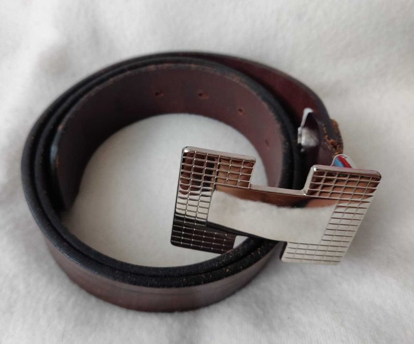 Pasek do spodni Alberto skóra naturalna męski brązowy skórzany