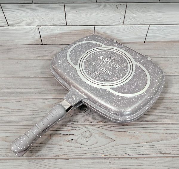 Нова сковорода-гриль двостороння A-Plus — 32 см