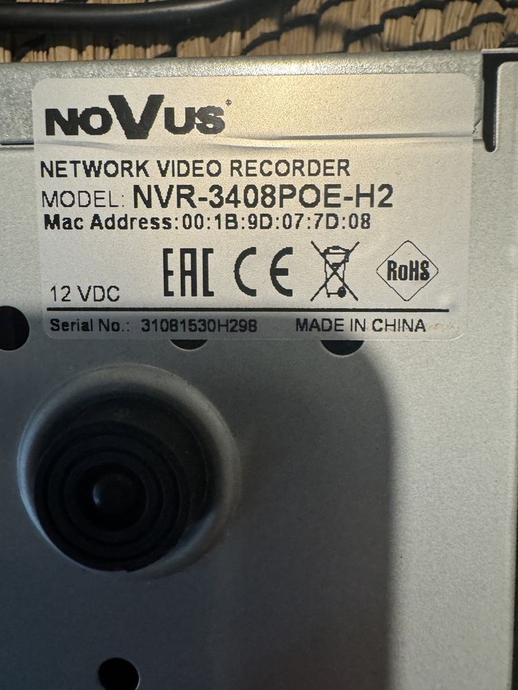 Rejestrator IP Novus NVR-3408POE-H2 + HDD 250GB