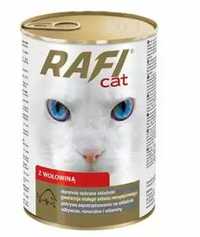 Rafi Cat z wołowiną 415 g puszka,mokra karma dla kota