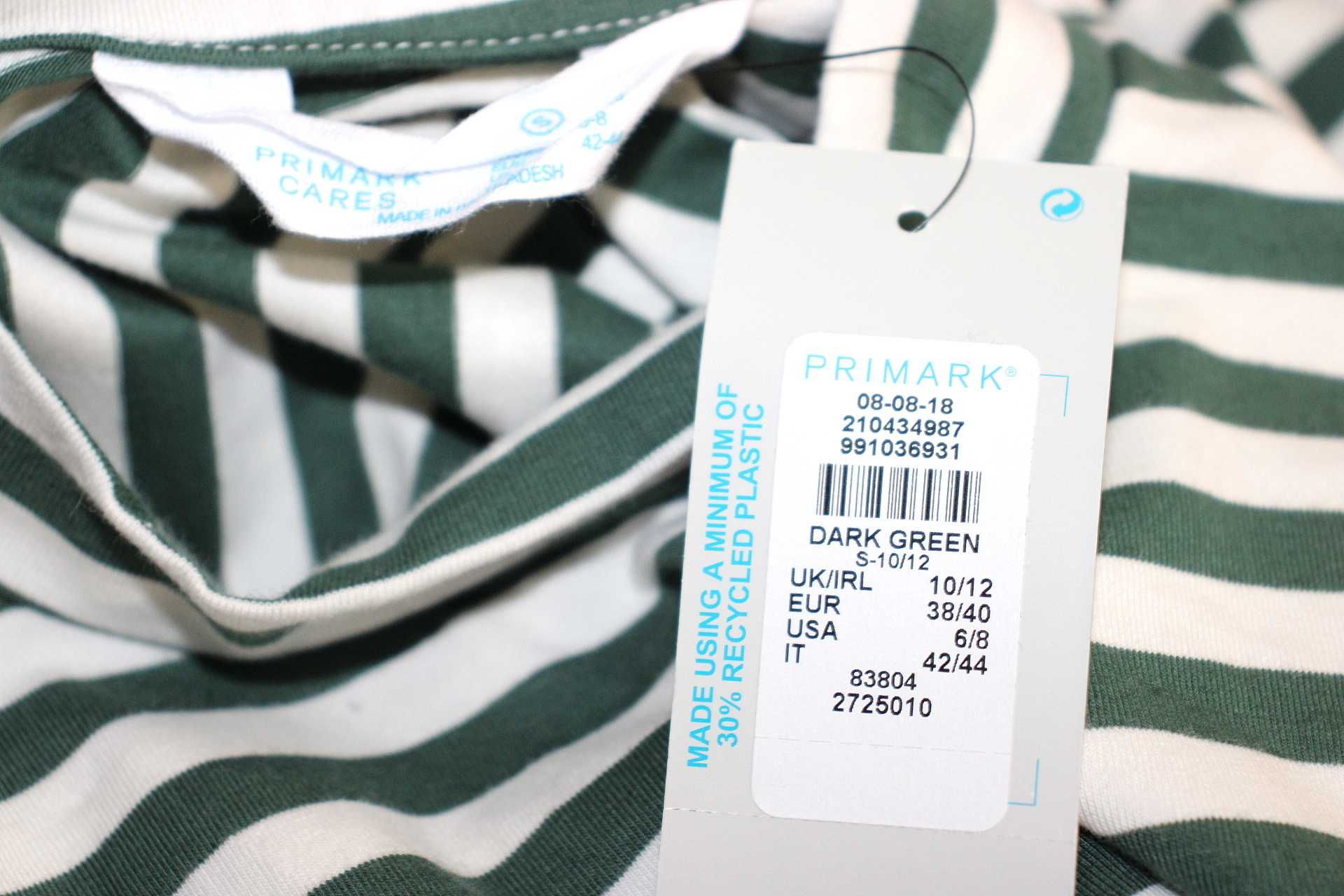 m1 Primark nowe damskie body bluzka w Paski 38/40 M/L