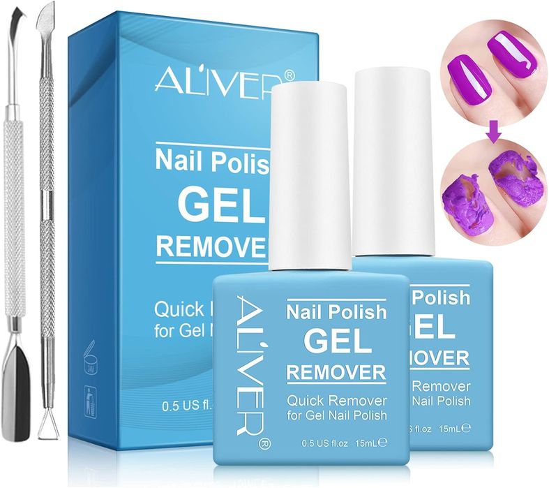 Profesjonalny Zmywacz do Paznokci Naturalny Żel 2x15ml GRATIS Pilnik