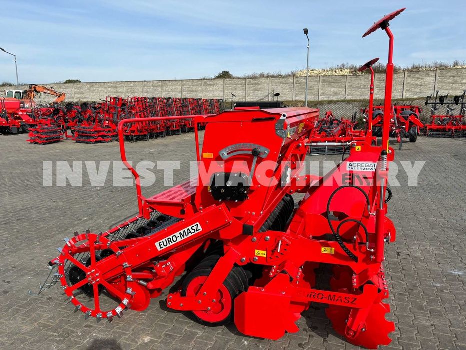 Agregat uprawowo-siewny EURO-MASZ nabudowany 3m siewnik brona NOWY !!!