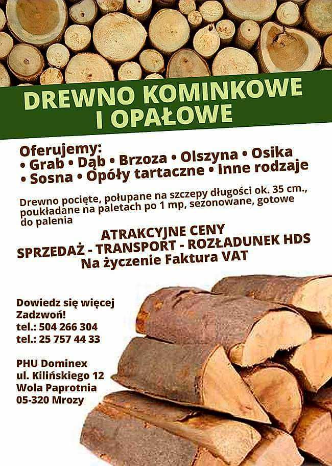Drewno opałowe - kominkowe Brzoza - Dąb