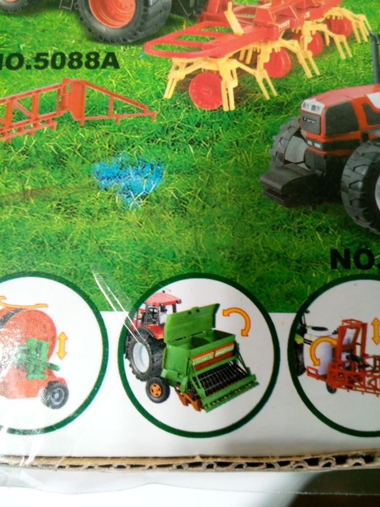 Traktor z siewnikiem