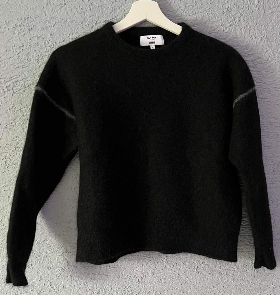 Czarny sweter Dan Fox wełna alpaka rozmiar M
