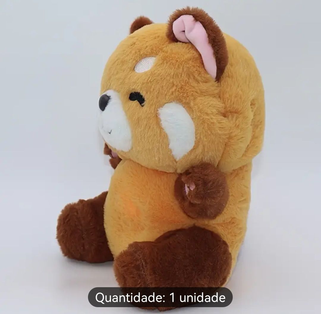 Peluche panda vermelho que respira com sons calmantes