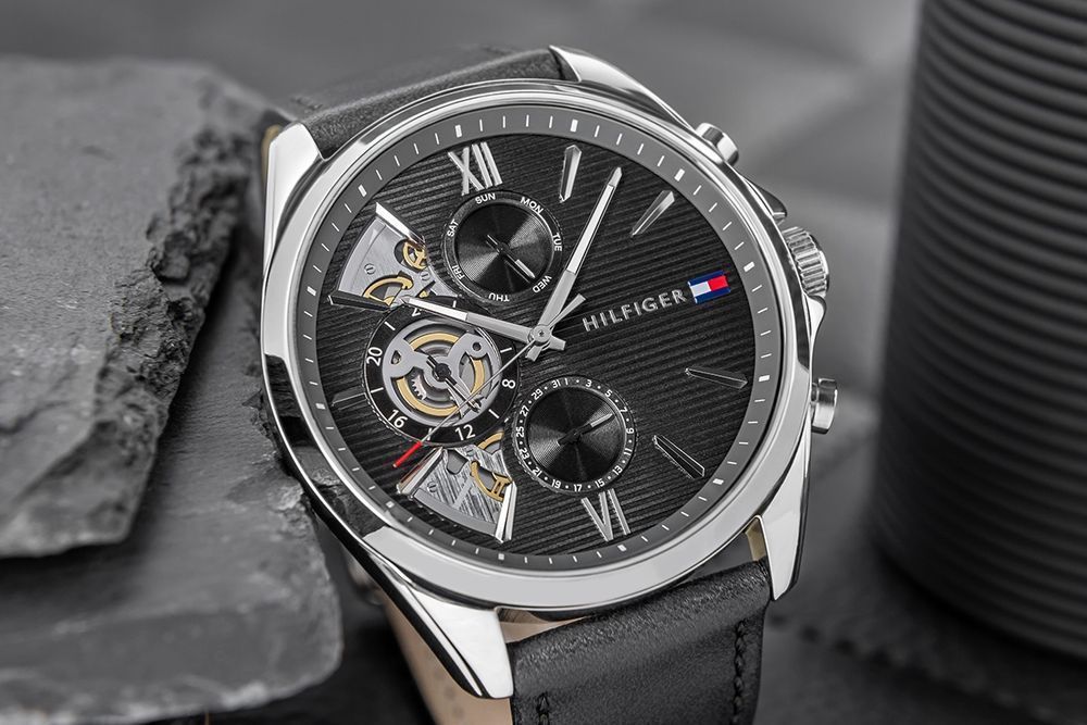 Zegarek Męski Tommy Hilfiger Baker Open Heart + BOX