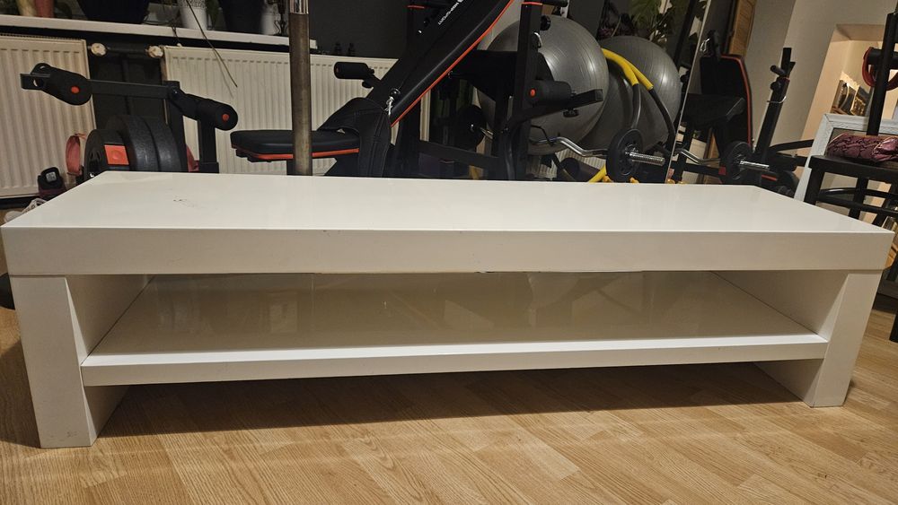 Biała szafka rtv lak