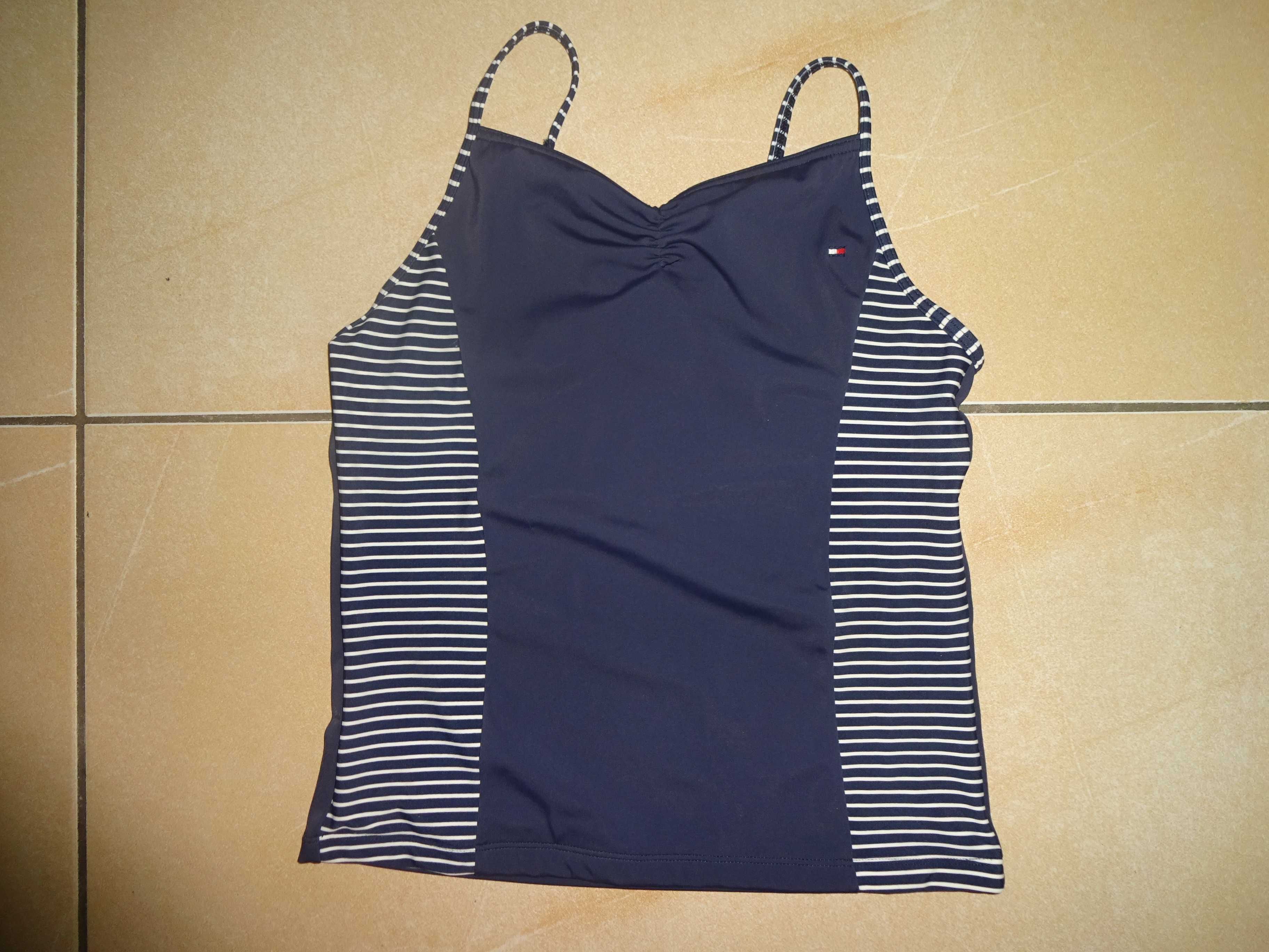 TOMMY HILFIGER granatowa plażowa koszulka top góra od tankini  14 lat