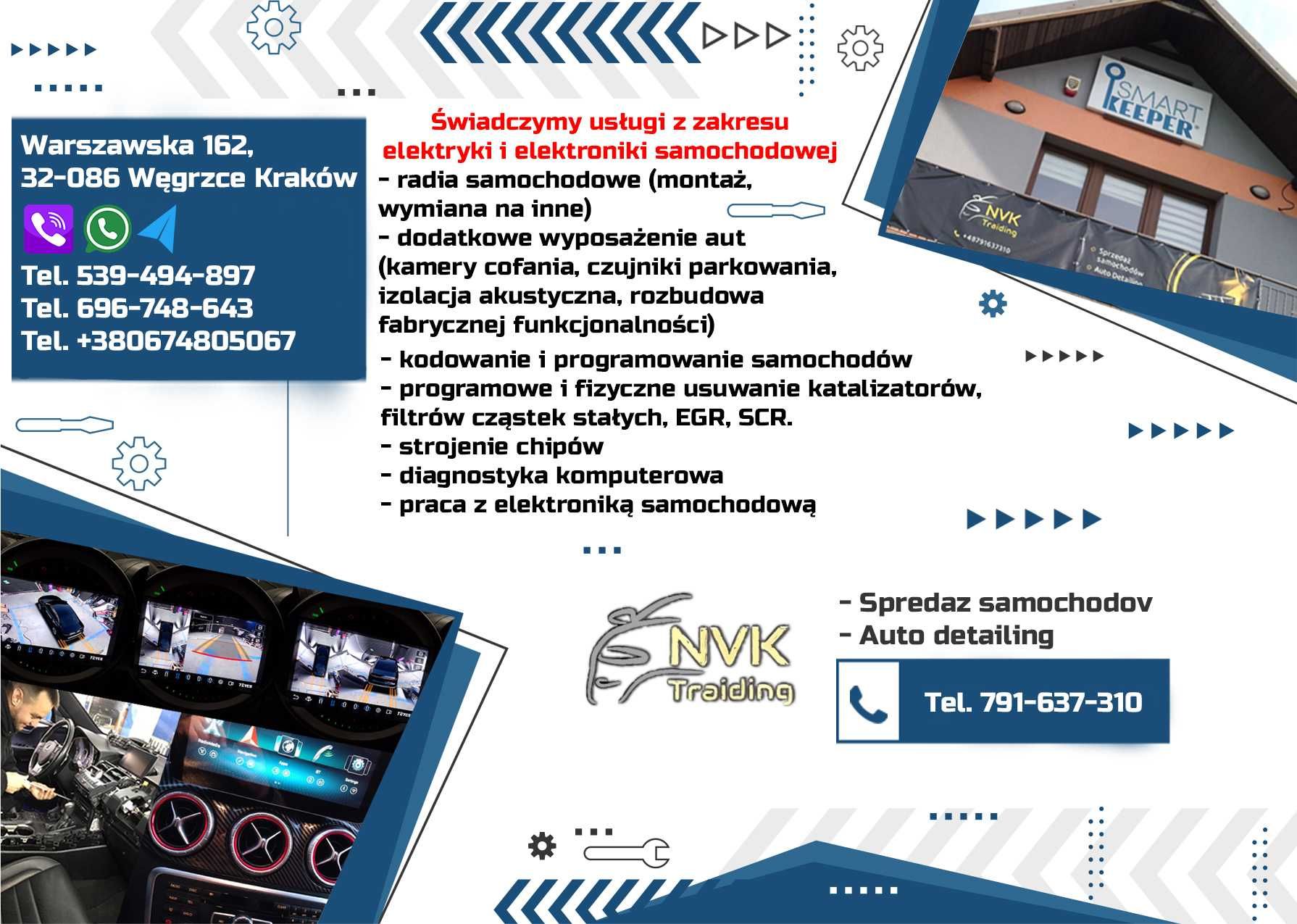 Usługi z elektryki i elektroniki samochodowej, diagnostyka komputerowa