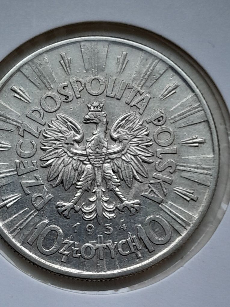 10 zł. 1934r. Piłsudski-rzadka