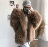 Kontantto kurtka futro z kapturem naturalny lis xs-4xl