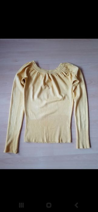 Bawełniamy, żółty sweter damski, rozm. S