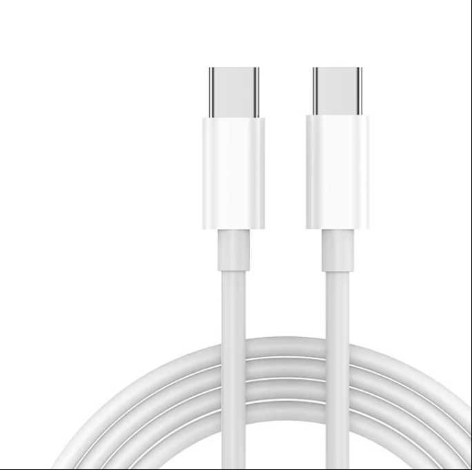 Cabo carregador USB C para USB C   (1m branco)
