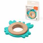 Gryzak silikonowy drewniany BabyOno Crab - bez BPA, nowy