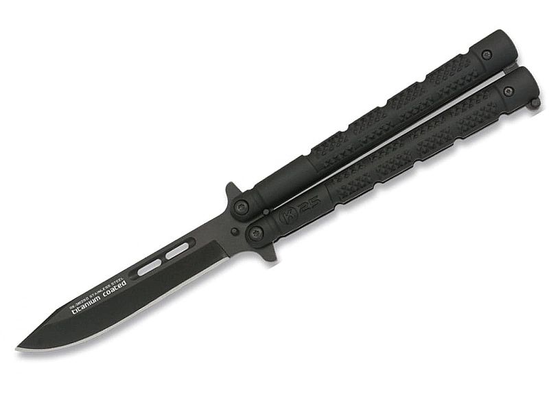 Nóż motylek K25/36250 Balisong Black