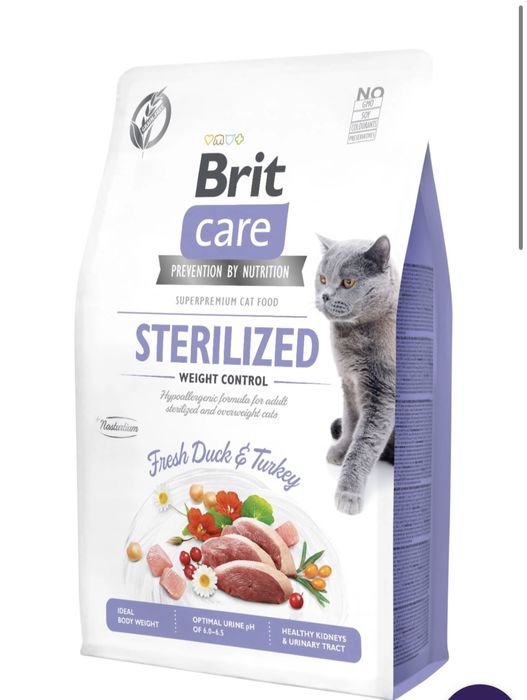 Brit Care Cat Sterilized Weight Control свіжою качкою індичкою 7 кг