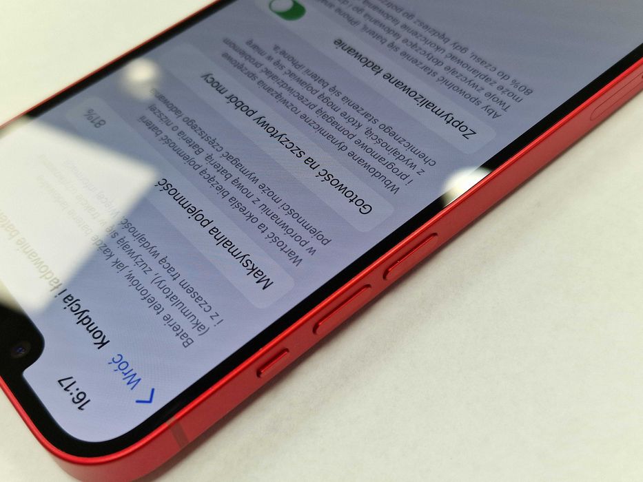 Iphone 14 128GB/ Red/ Czerwony/ Bat 81%/ Grade A + ładowarka