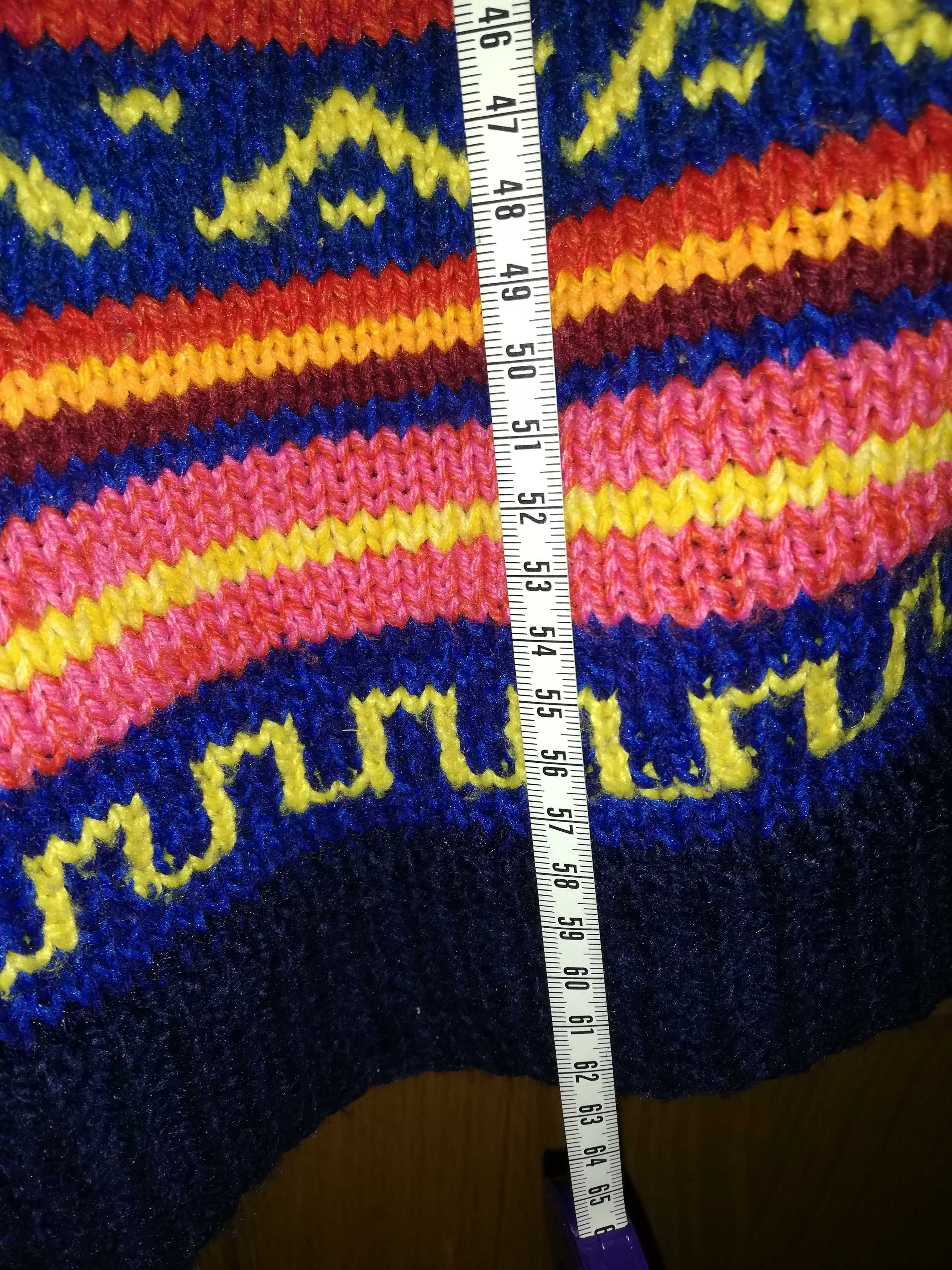 unikat, ręcznie dziergany sweter, L, 42