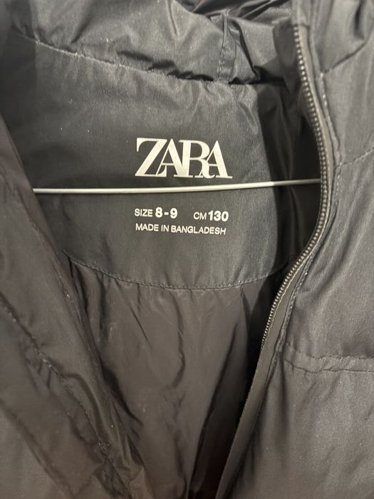 Kurtka puchowa czarna Zara - 140 cm, wiek 8-9 lat