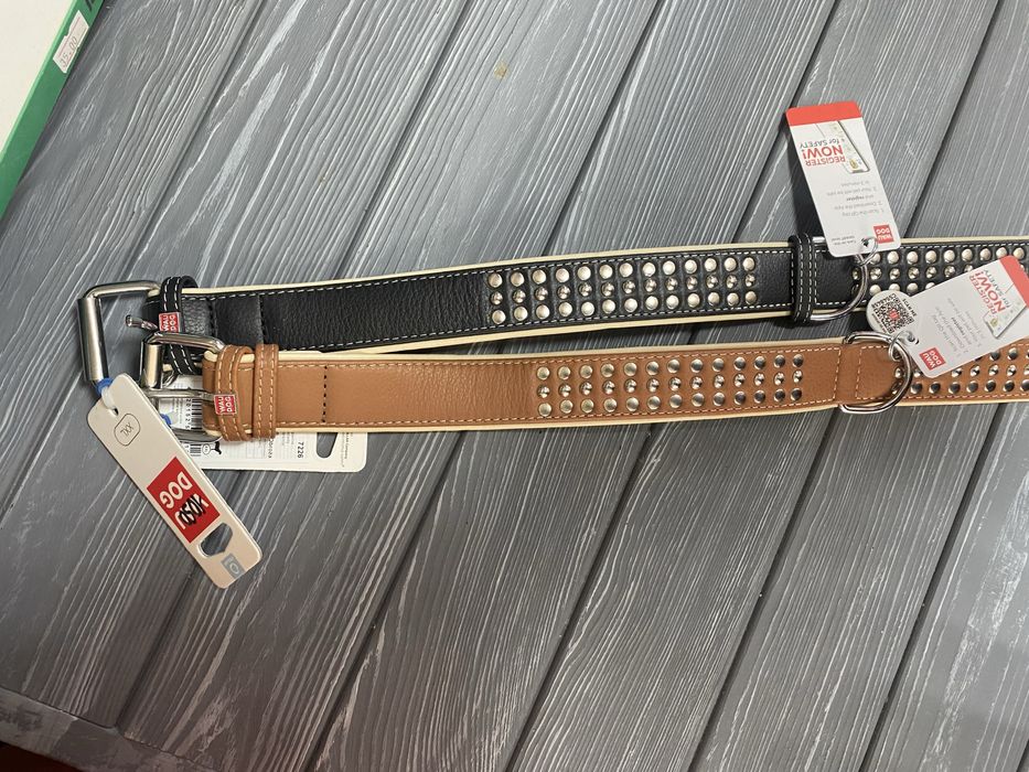 Ошейник для собак шкіряний від S до XxL