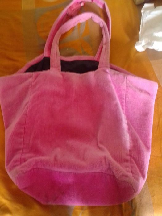 Рожеву махрову велику сумку