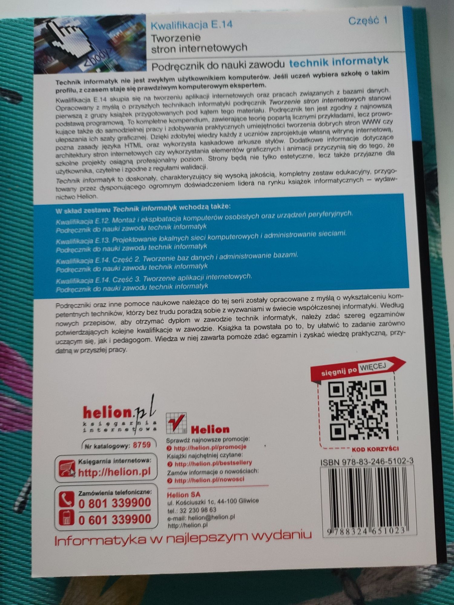 Tworzenie stron internetowych technik informatyk E.14 Część 1 NOWA